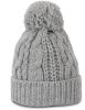 KP550 csavartmintás kötött sapka K-UP, Alloy Grey Heather-U