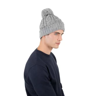   KP550 csavartmintás kötött sapka K-UP, Alloy Grey Heather-U