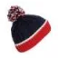 KP550 csavartmintás kötött sapka K-UP, Red/White/Navy-U