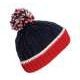 KP550 csavartmintás kötött sapka K-UP, Red/White/Navy-U