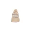 KP556 csíkos kötött sapka K-UP, Light Sand Heather/Light Grey Heather-U