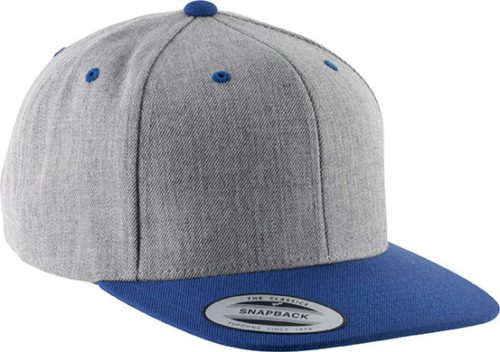 KP910 vastag 6 paneles baseballsapka, K-UP, Heather Grey/Royal Blue-U