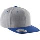 KP910 vastag 6 paneles baseballsapka, K-UP, Heather Grey/Royal Blue-U