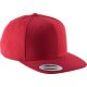 KP910 vastag 6 paneles baseballsapka, K-UP, Red/Red-U
