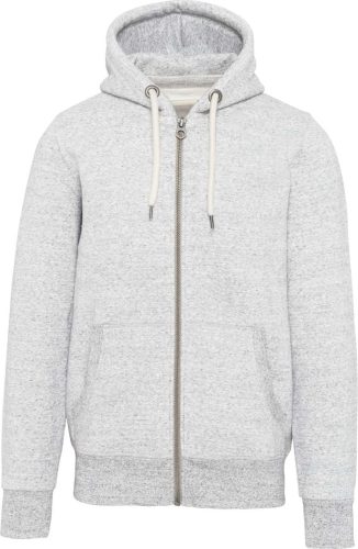 Férfi cipzáras kapucnis vastag pulóver, Kariban KV2306, Ash Heather-L