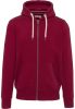 Férfi cipzáras kapucnis vastag pulóver, Kariban KV2306, Vintage Dark Red-3XL