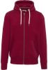 Férfi cipzáras kapucnis vastag pulóver, Kariban KV2306, Vintage Dark Red-L
