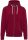 Férfi cipzáras kapucnis vastag pulóver, Kariban KV2306, Vintage Dark Red-M