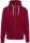Férfi cipzáras kapucnis vastag pulóver, Kariban KV2306, Vintage Dark Red-S
