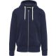Férfi cipzáras kapucnis vastag pulóver, Kariban KV2306, Vintage Navy-3XL