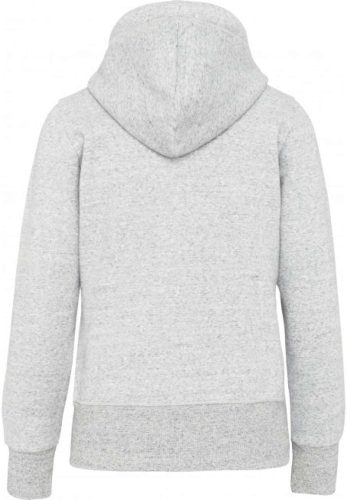 Női vastag cipzáras kapucnis pulóver, Kariban KV2307, Ash Heather-XL