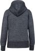Női vastag cipzáras kapucnis pulóver, Kariban KV2307, Night Blue Heather-XL