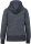 Női vastag cipzáras kapucnis pulóver, Kariban KV2307, Night Blue Heather-XL