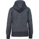 Női vastag cipzáras kapucnis pulóver, Kariban KV2307, Night Blue Heather-XS