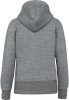 Női vastag cipzáras kapucnis pulóver, Kariban KV2307, Slub Grey Heather-XS