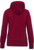 Női vastag cipzáras kapucnis pulóver, Kariban KV2307, Vintage Dark Red-XS