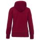 Női vastag cipzáras kapucnis pulóver, Kariban KV2307, Vintage Dark Red-XS