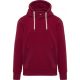 Férfi vastag kapucnis pulóver, Kariban KV2308, Vintage Dark Red-3XL