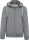 Férfi sherpával bélelt cipzáras kapucnis pulóver, Kariban KV2312, Slub Grey Heather-XL