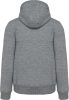 Férfi sherpával bélelt cipzáras kapucnis pulóver, Kariban KV2312, Slub Grey Heather-XL