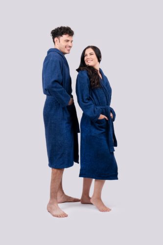 Olima OL3300 unisex pamut fürdőköntös , Marine Blue-M/L