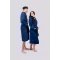 Olima OL3300 unisex pamut fürdőköntös , Marine Blue-XL/2XL