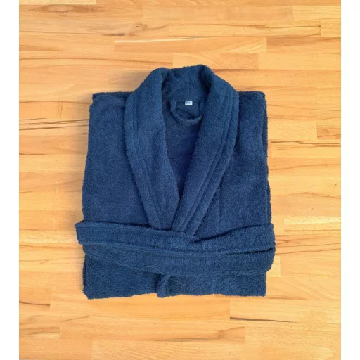 Olima OL3300 unisex pamut fürdőköntös , Marine Blue-XL/2XL