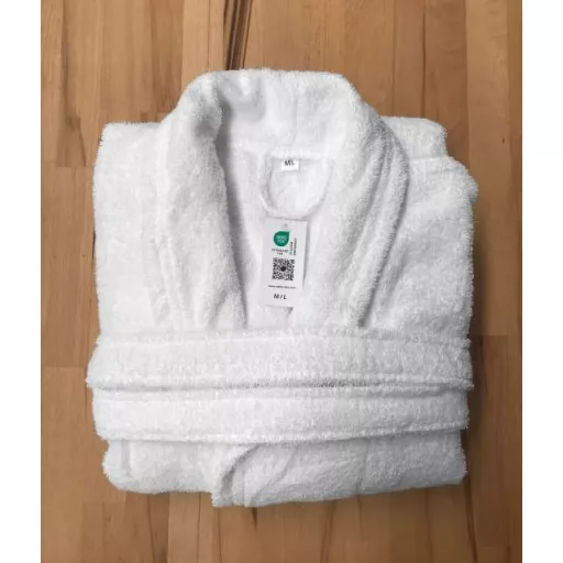Olima OL3300 unisex pamut fürdőköntös , White-XS/S