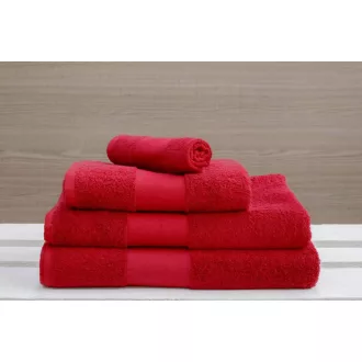 OL450 klasszikus pamut kéztörlő Olima, Red-30X50