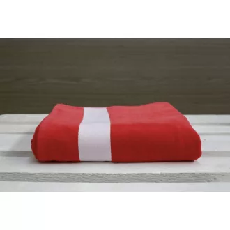   OLV4000 szublimálható velúr/frottír strandtörölköző Olima, Red-100X180