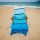 Olima OLV4010 TURQUOISE csíkos, velúr strandtörölköző , Türkiz-Multicolour-90X180