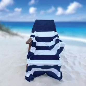   Olima OLV4030 CLASSIC MARINE basic pamut fürdőlepedő , Marine Blue/White-90X180