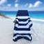 Olima OLV4030 CLASSIC MARINE basic pamut fürdőlepedő , Marine Blue/White-90X180
