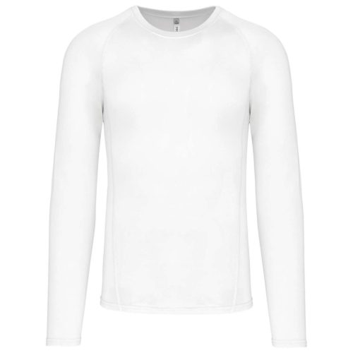 PA005 férfi hosszú ujjú sztreccs sportpóló Proact, White-2XL