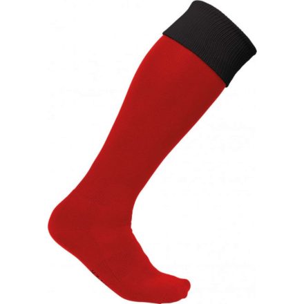 PA0300 hosszú szárú sportzokni kontrasztos színű felsö résszel Proact, Sporty Red/Black-27/30