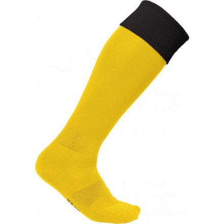 PA0300 hosszú szárú sportzokni kontrasztos színű felsö résszel Proact, Sporty Yellow/Black-27/30