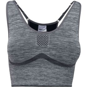   PA031 varrás nélküli állítható sport melltartó Proact, Storm Grey Melange-S/M