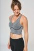 PA031 varrás nélküli állítható sport melltartó Proact, Storm Grey Melange-S/M