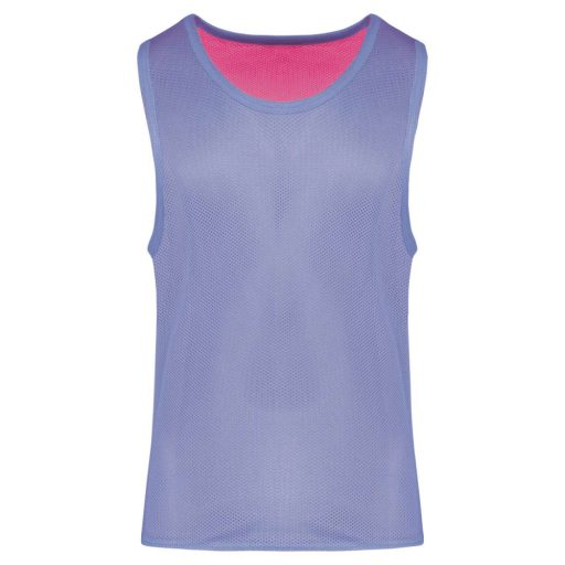 PA042 kifordítható, eltérő színű ujjatlan sportpóló Proact, Fluorescent  Pink/Sporty Sky Blue-L/XL