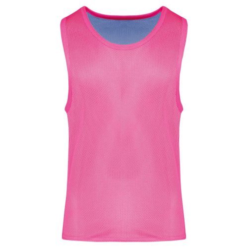 PA042 kifordítható, eltérő színű ujjatlan sportpóló Proact, Fluorescent  Pink/Sporty Sky Blue-S/M