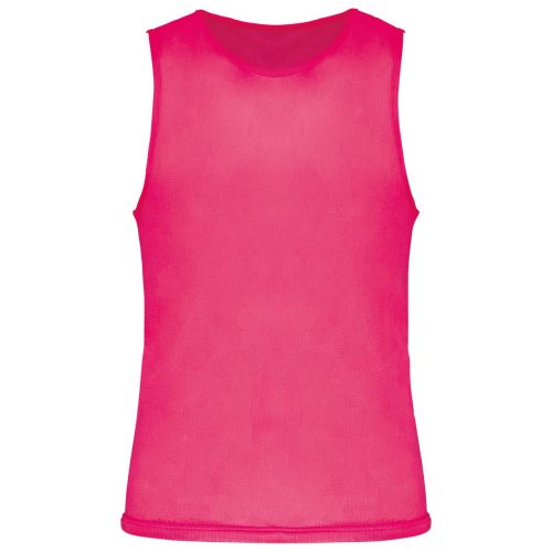 PA043 hálós megkülönböztető ujjatlan sportpóló Proact, Fluorescent Pink-S/M