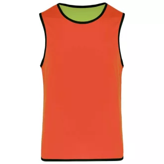   PA046 gyerek ujjatlan kifordítható sportpóló Proact, Lime/Spicy Orange-6/10