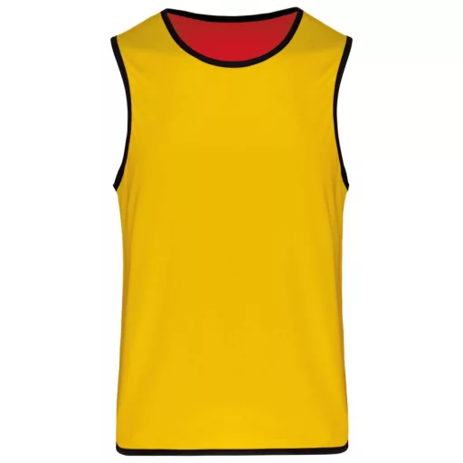 PA046 gyerek ujjatlan kifordítható sportpóló Proact, Sporty Red/Sporty Yellow-6/10
