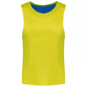   PA048 két rétgű, eltérő színű gyerek ujjatlan kifordítható sportpóló Proact, Fluorescent Yellow/Sporty Royal Blue-6/10