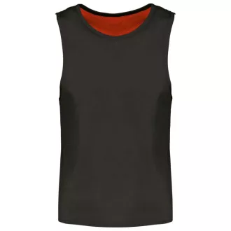   PA048 két rétgű, eltérő színű gyerek ujjatlan kifordítható sportpóló Proact, Spicy Orange/Black-6/10