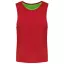 PA048 két rétgű, eltérő színű gyerek ujjatlan kifordítható sportpóló Proact, Sporty Red/Fluorescent Green-10/14