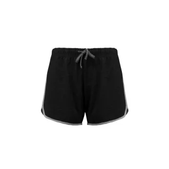   PA1021 pamut Női sport rövidnadrág Proact, Black/Grey Heather-XS