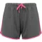 PA1021 pamut Női sport rövidnadrág Proact, Grey Heather/Fluorescent Pink-XL
