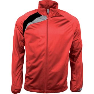   PA306 cipzáras unisex sport felső Proact, Sporty Red/Black/Storm Grey-M