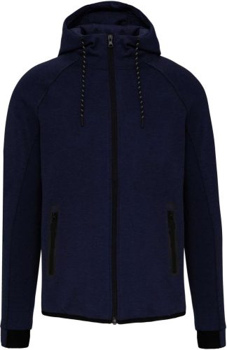 PA358 kapucnis cipzáras vastag sztreccs férfi pulóver Proact, French Navy Heather-XL